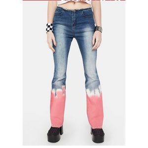 BNWT energetically aligned tie died jeans